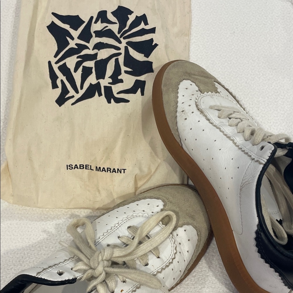 Isabel Marant Bryce leather sneakers White Lace-Up - Picture 9 of 9
